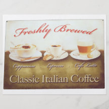 Café italiano tarjetas publicitarias