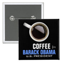 Café para Obama botones