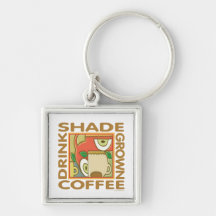 Café producido sombra llaveros personalizados