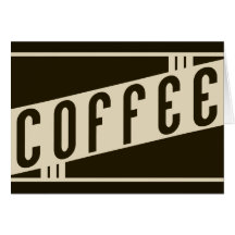 café retro tarjetas