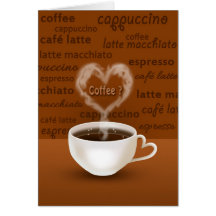 ¿Café? - Tarjeta de felicitación