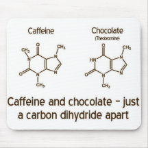 Cafeína y chocolate Mousepad Tapetes De Ratón
