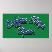 Cafetería abierta posters