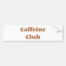 Caffeine Club Auto Sticker