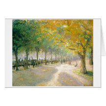 Caída 1890 del otoño del árbol de Hyde Park Camill Tarjetón