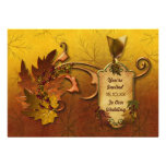 Caída de las hojas de otoño que casa la invitación