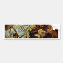 Caída de los titanes de Rubens Peter Paul Etiqueta De Parachoque