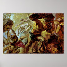 Caída de los titanes de Rubens Peter Paul Poster