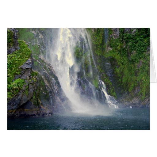 Caídas de Stirling, Milford Sound, NZ, tarjeta