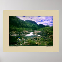 Caídas del río de Macal - roca negra - Belice Poster