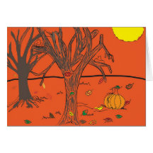 Caiga en Halloween Tarjeton