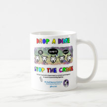 Caiga una parada de la moneda de diez centavos el  tazas