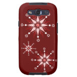 Caja adaptable de los copos de nieve decorativos galaxy s3 cobertura