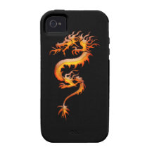 Caja anaranjada tribal del iPhone del arte de la f Case-Mate iPhone 4 Carcasas