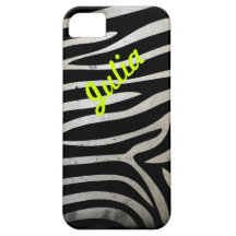 Caja apenada de Iphone 5 del estampado de zebra iPhone 5 Cárcasas