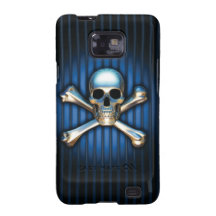 Caja azul de la galaxia de Samsung del cráneo Galaxy SII Coberturas