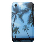 Caja azul del iPhone 3G/3GS de las palmeras de Haw iPhone 3 Fundas