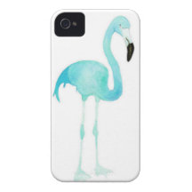 Caja azul del iPhone 4/4s del flamenco Case-Mate iPhone 4 Fundas
