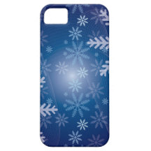 Caja azul del iPhone 5 de los copos de nieve iPhone 5 Case-Mate Cárcasa