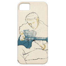 Caja azul del iPhone de la guitarra iPhone 5 Funda