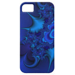 caja azul del iphone del fractal iPhone 5 Case-Mate protectores