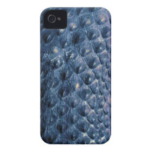 Caja azul del teléfono de la fauna de la serpiente iPhone 4 fundas