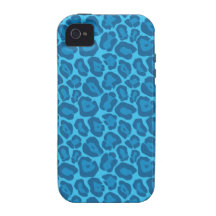 Caja azul femenina de Iphone 4 del modelo del leop iPhone 4 Funda