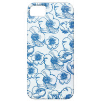 Caja azul floral del iPhone 5 cárcasas casemate
