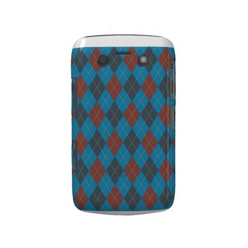 Caja azul y anaranjada silenciada de Argyle Blackb Case-Mate Blackberry Cobertura