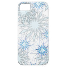 Caja azul y blanca del copo de nieve abstracto del iPhone 5 Case-Mate fundas
