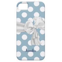 Caja azul y blanca del iPhone 5 del lunar cárcasas casemate
