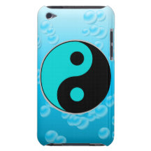 caja azul y negra de yang iPod del yin iPod Touch Protectores