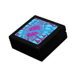 Caja azul y rosada del fractal de regalo cajas de regalo
