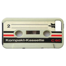 Caja blanca del iPhone 5 de la cinta de casete iPhone 5 Case-Mate Protectores
