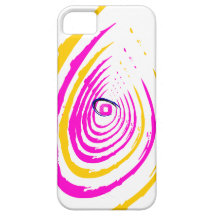 Caja blanca del iphone del ojo de oro de O apenas  iPhone 5 Funda