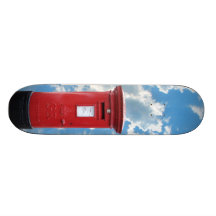 Caja británica roja del poste patineta personalizada