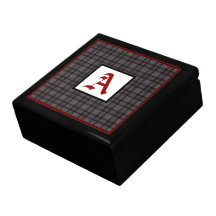 Caja con monograma del recuerdo caja de recuerdo