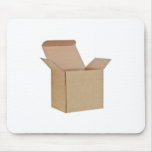 Caja de cartón abierta tapete de ratón
