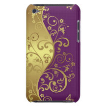 caja de iPod--Remolinos rojos de la violeta y del  iPod Case-Mate Cobertura