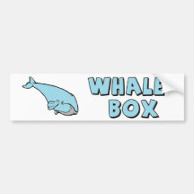 CAJA DE LA BALLENA ETIQUETA DE PARACHOQUE