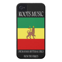 Caja de la casamata del reggae de Rasta de la músi iPhone 4 Case-Mate Cobertura