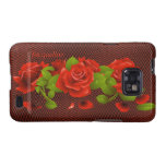 Caja de la galaxia de Samsung de los rosas rojos d Galaxy S2 Fundas