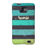 caja de la galaxia de Samsung del azul y de las ra Galaxy S2 Funda