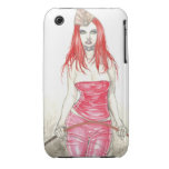 Caja de levantamiento roja de Phoenix iPhone 3 Case-Mate Protectores