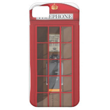 Caja de llamada pública roja británica iPhone 5 fundas