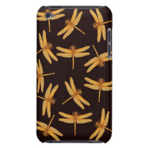 Caja de oro del tacto de iPod de las libélulas iPod Case-Mate Carcasas