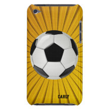 Caja de oro del tacto de iPod del balón de fútbol  iPod Touch Case-Mate Protectores
