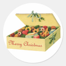 Caja de pegatinas de las galletas del navidad