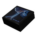 Caja de regalo azul de la C-espina dorsal