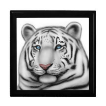 Caja de regalo blanca real del tigre